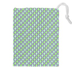 Soft Pattern Aqua Drawstring Pouch (5xl) by PatternFactory