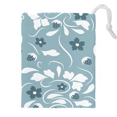 Folk Flowers Pattern Floral Surface Design Seamless Pattern Drawstring Pouch (4xl) by Eskimos