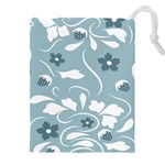 Folk flowers pattern Floral surface design Seamless pattern Drawstring Pouch (4XL) Front