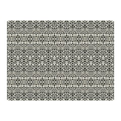 Abstract Silver Ornate Decorative Pattern Double Sided Flano Blanket (mini)  by dflcprintsclothing