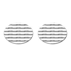 Athletic Running Graphic Silhouette Pattern Cufflinks (oval) by dflcprintsclothing