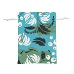 Folk flowers pattern Floral surface Lightweight Drawstring Pouch (S) Back