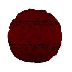 Black Splashes On Red Background Standard 15  Premium Round Cushions by SychEva