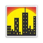 Skyline-city-building-sunset Memory Card Reader (Square) Front