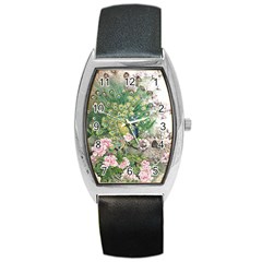 Peafowl Peacock Feather-beautiful Barrel Style Metal Watch by Sudhe