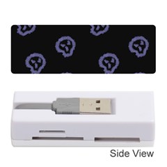 Purple Skulls On Dark Background Memory Card Reader (stick) by SychEva