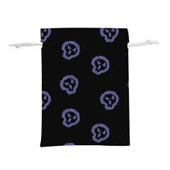 Purple Skulls On Dark Background Lightweight Drawstring Pouch (m) by SychEva