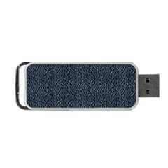 Blue Stripes On Dark Background Portable Usb Flash (one Side) by SychEva