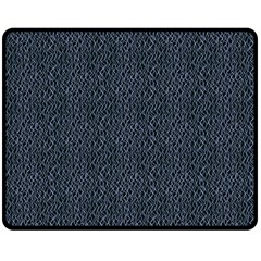 Blue Stripes On Dark Background Double Sided Fleece Blanket (medium)  by SychEva