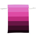 Pink gradient stripes  Lightweight Drawstring Pouch (XL) Back