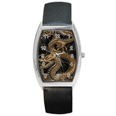 Fantasy Dragon Pentagram Barrel Style Metal Watch by Sudhe