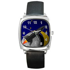 Science-fiction-sci-fi-sci-fi-logo Square Metal Watch by Sudhe