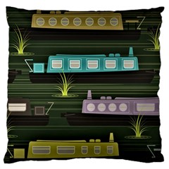 Narrow-boats-scene-pattern Standard Flano Cushion Case (one Side) by Sudhe