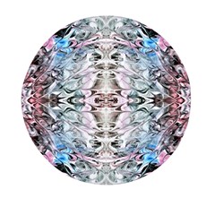 Abstract Waves Iii Mini Round Pill Box by kaleidomarblingart