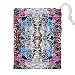 Abstract Waves Iii Drawstring Pouch (5xl) by kaleidomarblingart