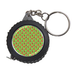 Juicy Slices Of Watermelon On A Green Background Measuring Tape by SychEva