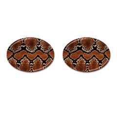 Leatherette Snake 3 Cufflinks (oval) by skindeep