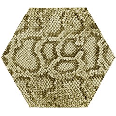 Leatherette Snake 4 Wooden Puzzle Hexagon by skindeep