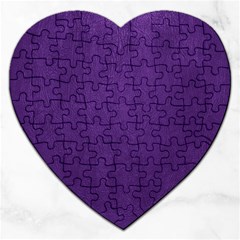 Leather Smooth 18-purple Jigsaw Puzzle (heart) by skindeep
