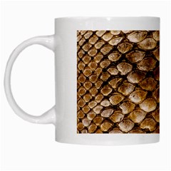 Reptile Skin Pattern 11 White Mugs by skindeep