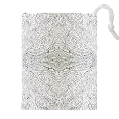 Mono Repeats Drawstring Pouch (5xl) by kaleidomarblingart