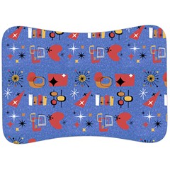 Blue 50s Velour Seat Head Rest Cushion by NerdySparkleGoth