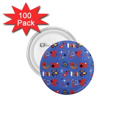 Blue 50s 1 75  Buttons (100 Pack)  by NerdySparkleGoth