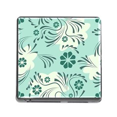 Folk Flowers Pattern  Memory Card Reader (square 5 Slot) by Eskimos