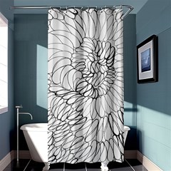Mono Swirls Shower Curtain 36  X 72  (stall)  by kaleidomarblingart
