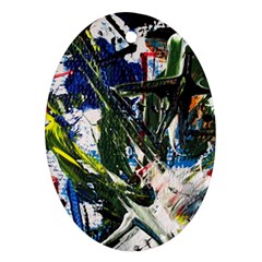 Snow In A City-1-1 Oval Ornament (two Sides) by bestdesignintheworld