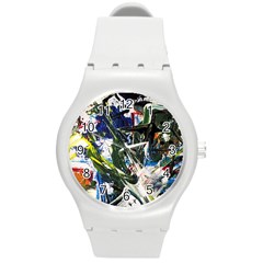 Snow In A City-1-1 Round Plastic Sport Watch (m) by bestdesignintheworld