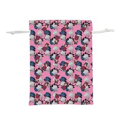 Vintage Floral And Goth Girl Lightweight Drawstring Pouch (m) by snowwhitegirl