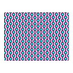 Blue Circles On Purple Background Geometric Ornament Double Sided Flano Blanket (mini)  by SychEva