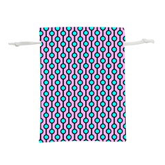 Blue Circles On Purple Background Geometric Ornament Lightweight Drawstring Pouch (s) by SychEva