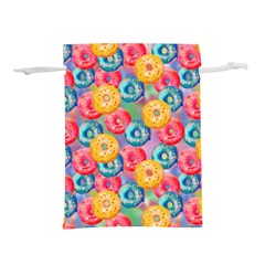 Multicolored Donuts Lightweight Drawstring Pouch (s) by SychEva