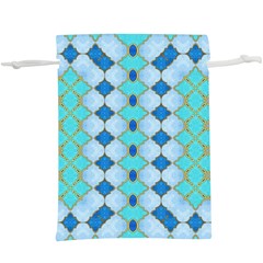 Turquoise  Lightweight Drawstring Pouch (xl) by Dazzleway