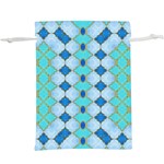Turquoise  Lightweight Drawstring Pouch (XL) Front