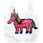 Unicorn Sketchy Style Drawing Full Print Recycle Bag (XL) Back