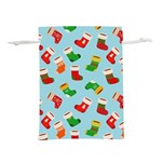 Christmas Socks Lightweight Drawstring Pouch (S) Back