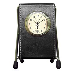 Banded Alder Borer  Pen Holder Desk Clock by Limerence