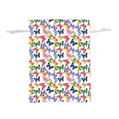 Multicolored Butterflies Lightweight Drawstring Pouch (s) by SychEva