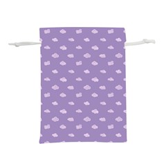 Pink Clouds On Purple Background Lightweight Drawstring Pouch (l) by SychEva