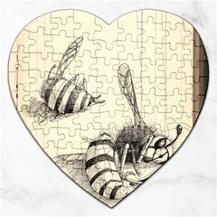 Bees Jigsaw Puzzle (heart) by Limerence