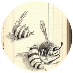 Bees Wooden Puzzle Round by Limerence