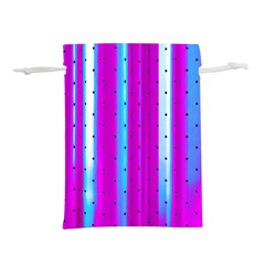 Warped Stripy Dots Lightweight Drawstring Pouch (l) by essentialimage365