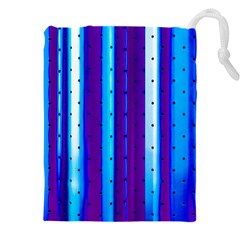 Warped Stripy Dots Drawstring Pouch (4xl) by essentialimage365