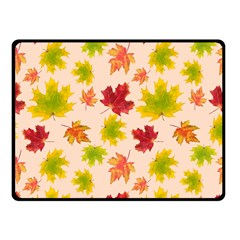Bright Autumn Leaves Double Sided Fleece Blanket (small)  by SychEva