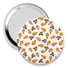 Oak Leaves And Acorns 3  Handbag Mirrors by SychEva
