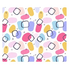 Abstract Multicolored Shapes Double Sided Flano Blanket (small)  by SychEva
