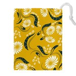 Folk flowers print Floral pattern Ethnic art Drawstring Pouch (4XL) Front